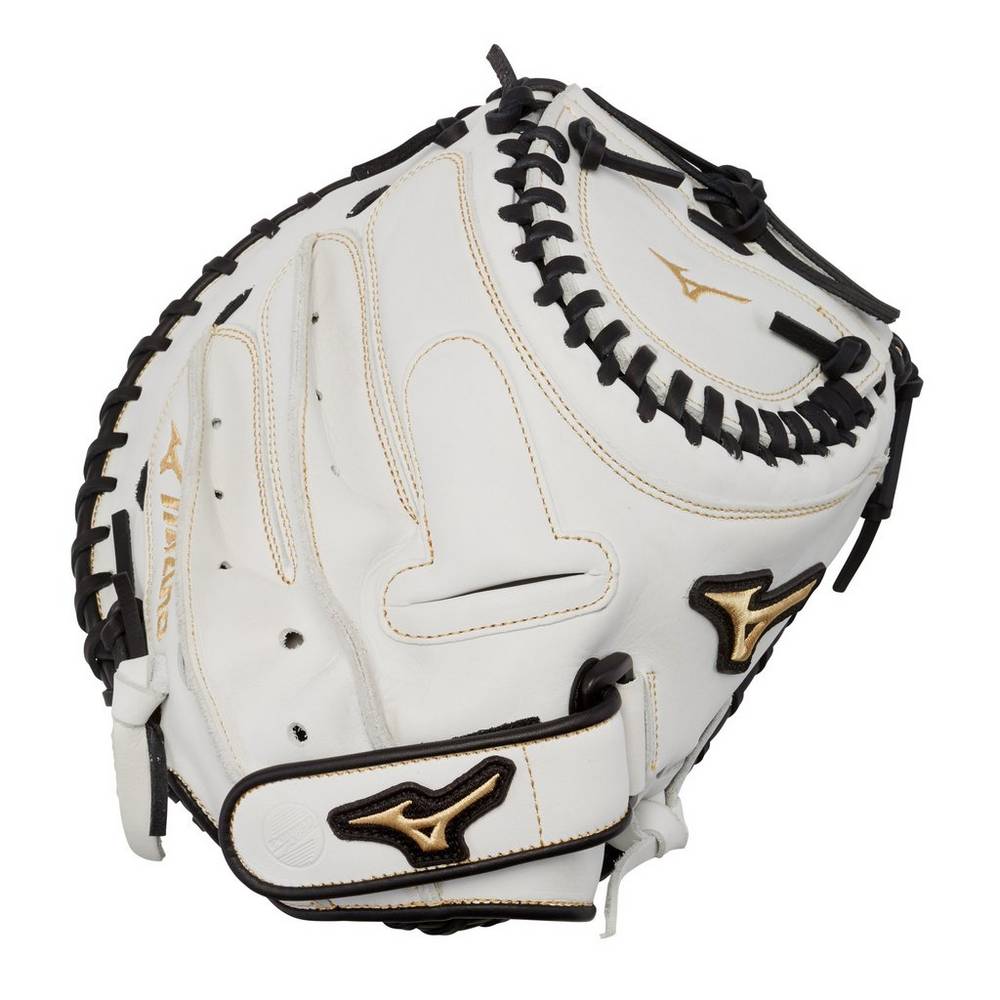 Catchers Mitt Mizuno Softball MVP Prime Fastpitch 34" - Mulher - Branco/Pretas - FCODP4931